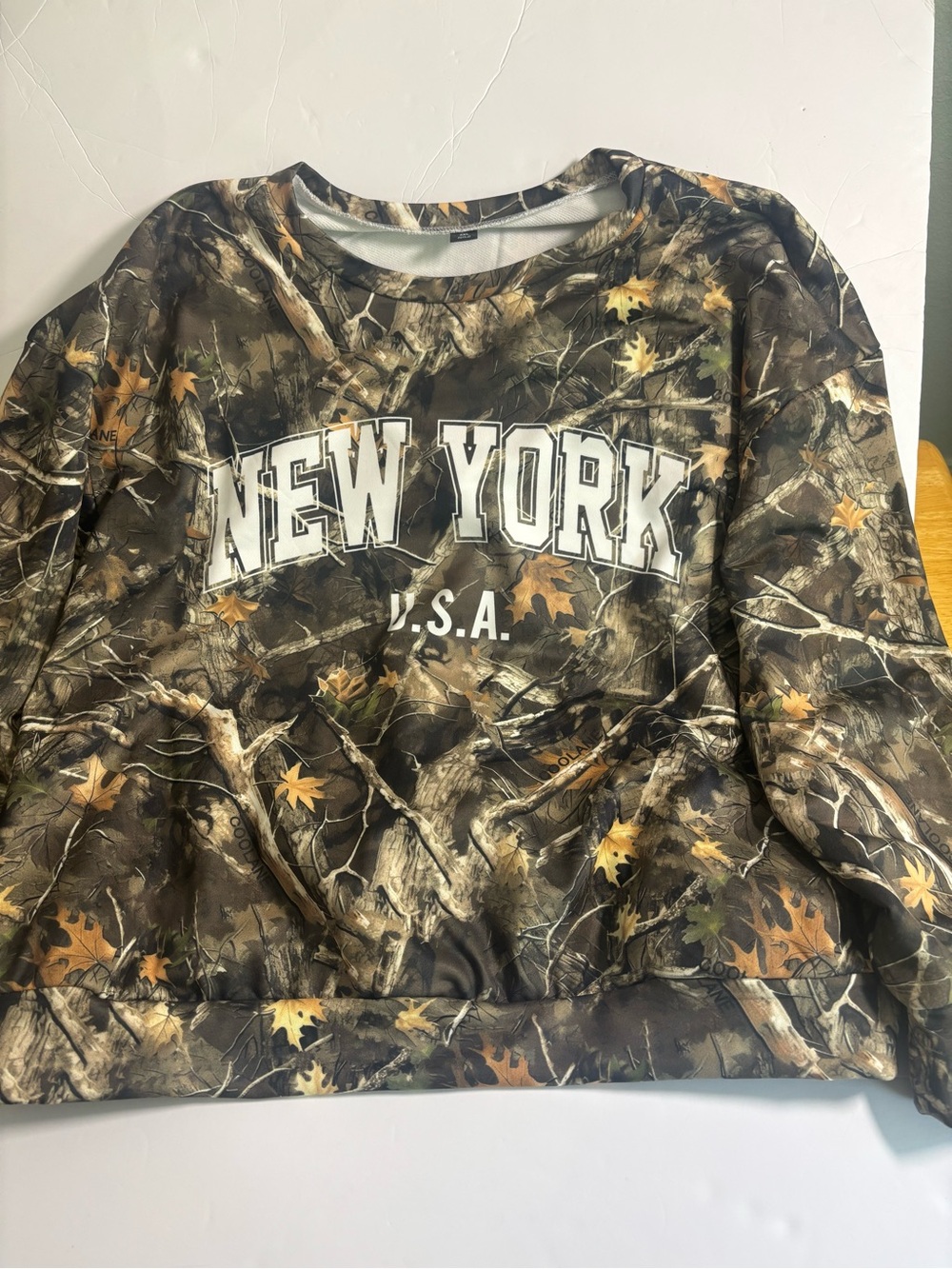 Long sleeve Camo Crewneck Sweater - Brown/Green - Picture 2 of 6